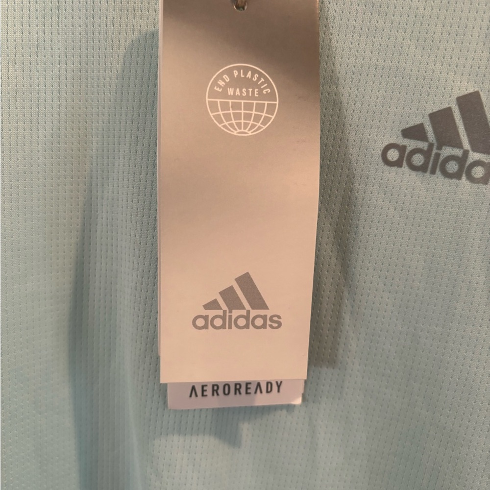 ADIDAS NWT Sz XL Halo Mint Own the Run RUNNING TEE SHIRT - Picture 7 of 8